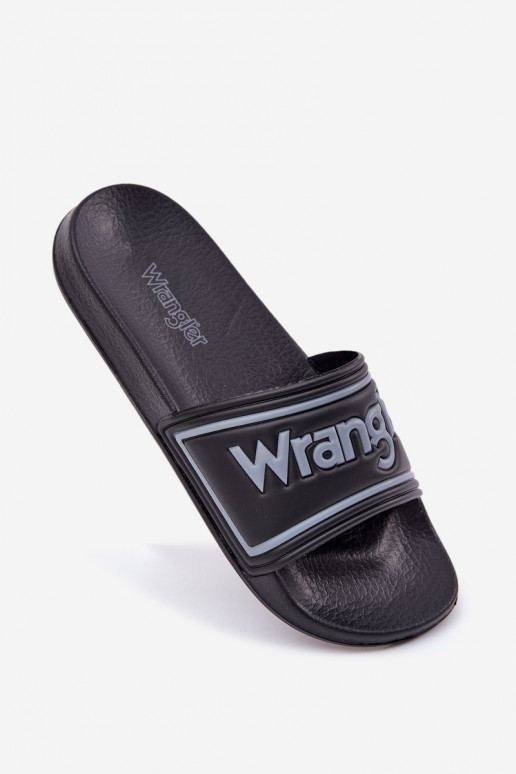 Pantofle  WRANGLER AVERELL SLIDER MEN LOW 20251042.25Y Černé Pantofle  WRANGLER AVERELL SLIDER MEN LOW 20251042.25Y Černé