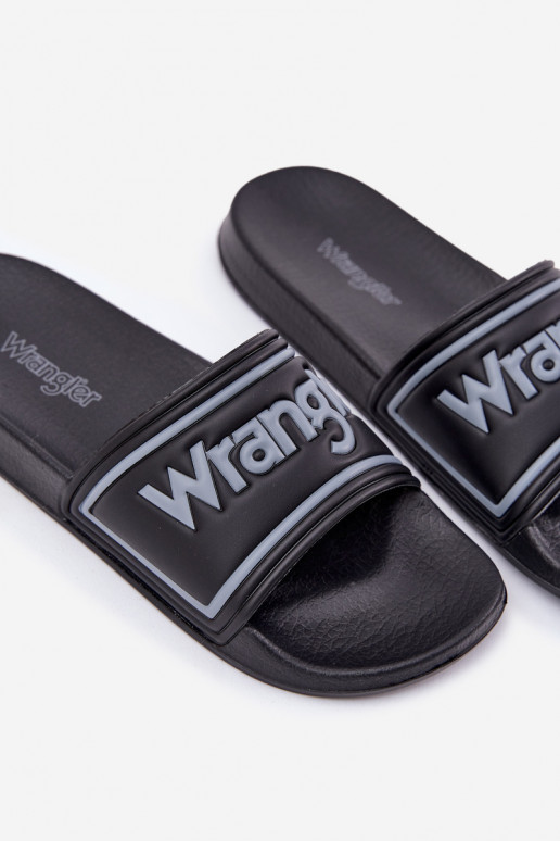 Pantofle  WRANGLER AVERELL SLIDER MEN LOW 20251042.25Y Černé Pantofle  WRANGLER AVERELL SLIDER MEN LOW 20251042.25Y Černé