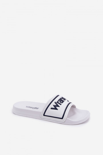 Pantofle  WRANGLER AVERELL SLIDER MEN LOW 20251042.1FG bílé