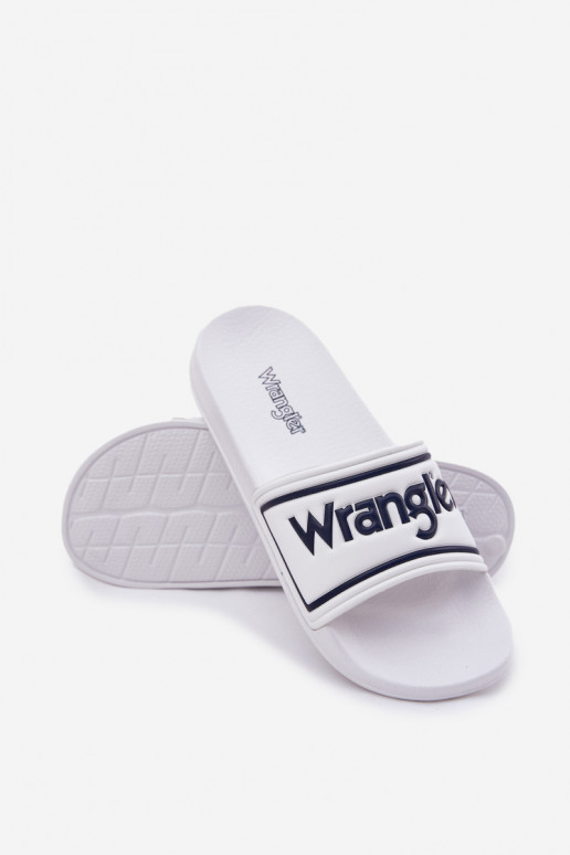 Pantofle  WRANGLER AVERELL SLIDER MEN LOW 20251042.1FG bílé Pantofle  WRANGLER AVERELL SLIDER MEN LOW 20251042.1FG bílé