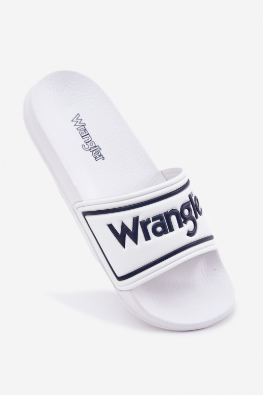 Pantofle  WRANGLER AVERELL SLIDER MEN LOW 20251042.1FG bílé Pantofle  WRANGLER AVERELL SLIDER MEN LOW 20251042.1FG bílé
