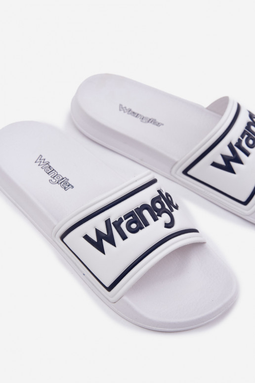 Pantofle  WRANGLER AVERELL SLIDER MEN LOW 20251042.1FG bílé Pantofle  WRANGLER AVERELL SLIDER MEN LOW 20251042.1FG bílé