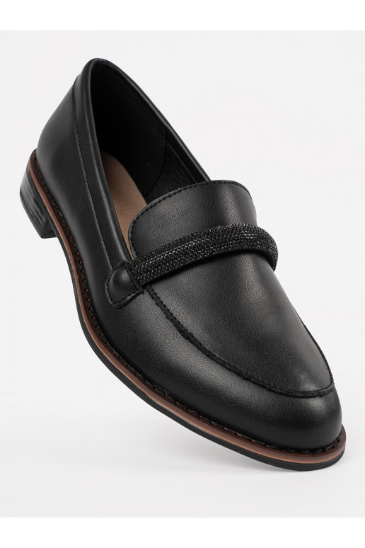 Černé mokasíny ze skórzaną wkładką Sergio Leone Černé mokasíny ze skórzaną wkładką Sergio Leone