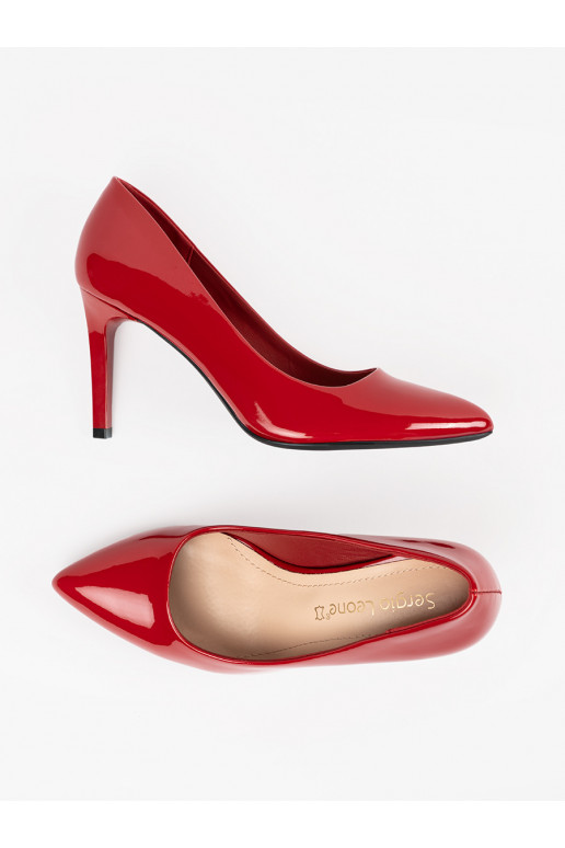 červené Boty na vysokém podpatku Sergio Leone