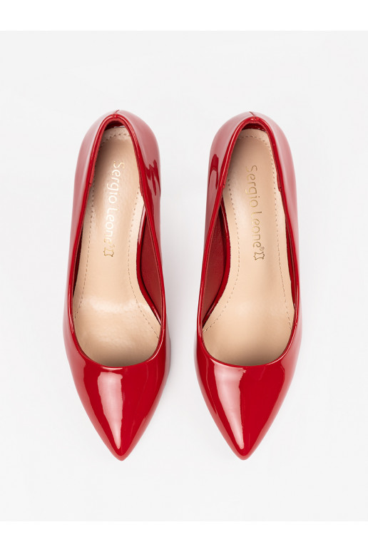 červené Boty na vysokém podpatku Sergio Leone