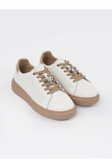 Bílá- Tenisky z przypinką  Sergio Leone 2