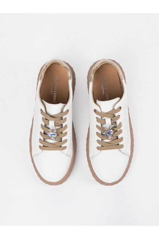 Bílá- Tenisky z przypinką  Sergio Leone Bílá- Tenisky z przypinką  Sergio Leone