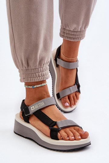 Dámské sandály s platformou I Koturnie Big Star NN274A054 šedá