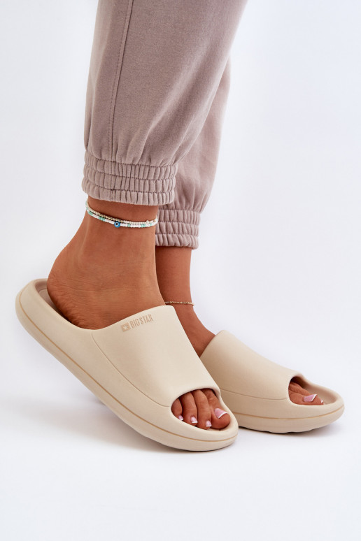 Moteriškos šlepetės Big Star smėlio...