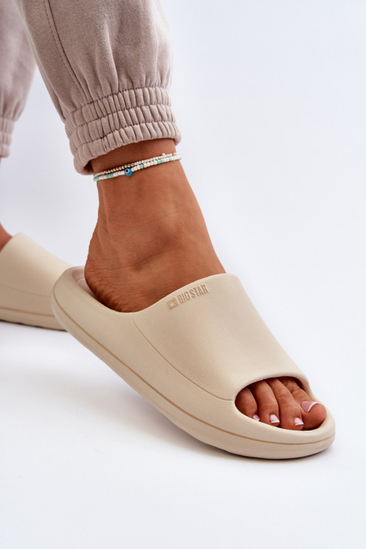 Moteriškos šlepetės Big Star smėlio...