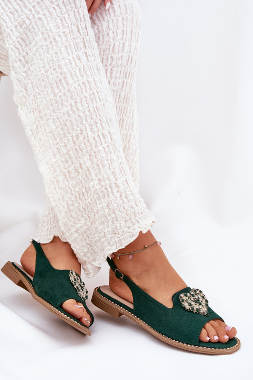 Dámské sandály  se srdíčkym S.Barski KV27-018 zelené Dámské sandály  se srdíčkym S.Barski KV27-018 zelené