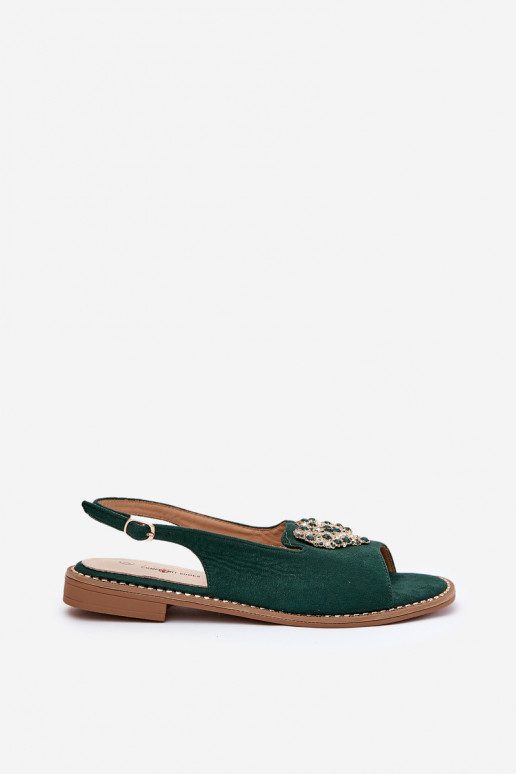 Dámské sandály  se srdíčkym S.Barski KV27-018 zelené Dámské sandály  se srdíčkym S.Barski KV27-018 zelené