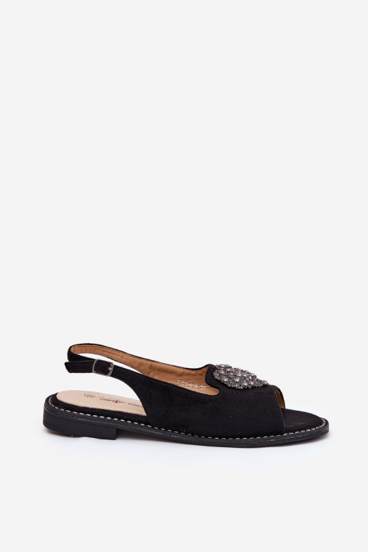 Dámské sandály  se srdíčkym S.Barski KV27-018 Černé Dámské sandály  se srdíčkym S.Barski KV27-018 Černé