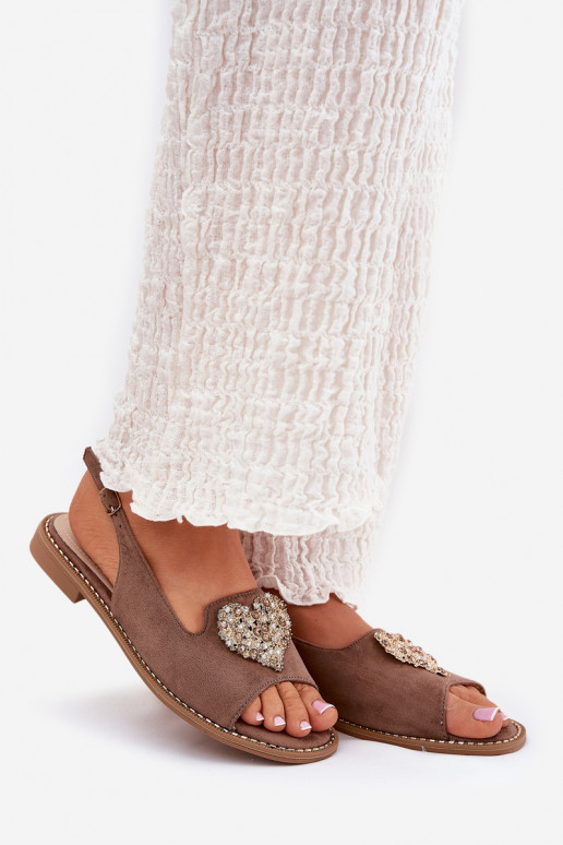 Dámské sandály  se srdíčkym S.Barski KV27-018 béžové Dámské sandály  se srdíčkym S.Barski KV27-018 béžové