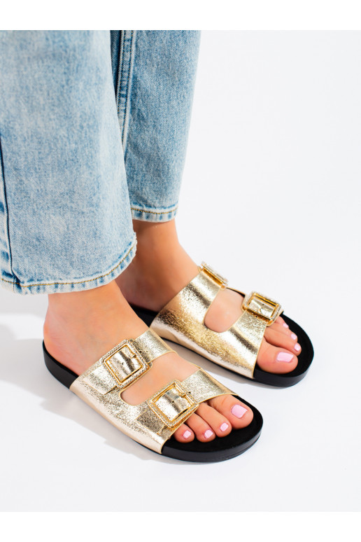 zlaté barvy Pantofle 