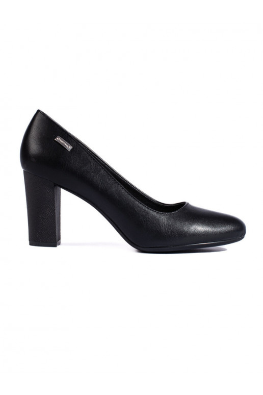 Černé dámské lodičky na podpatku Sergio Leone