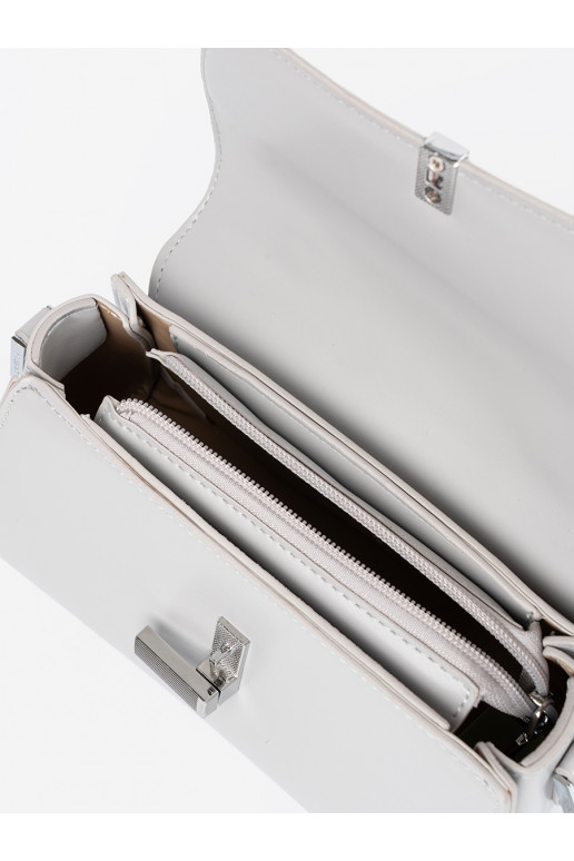 šedá kabelka na ramie z rączką