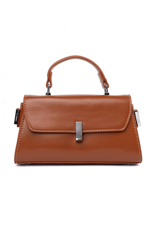 hnědá kabelka na ramie z rączką