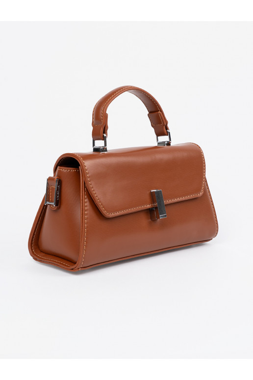 hnědá kabelka na ramie z rączką
