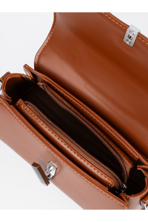 hnědá kabelka na ramie z rączką