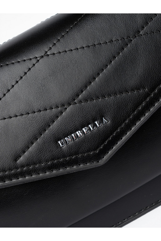 černá Elegantní kabelkaz rączką i paskiem