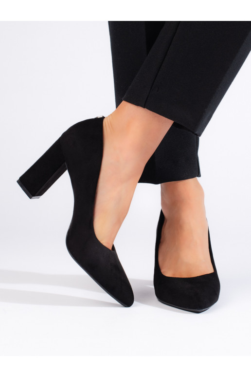 Černé ze semiše vysoké podpatky  Sergio Leone Černé ze semiše vysoké podpatky  Sergio Leone