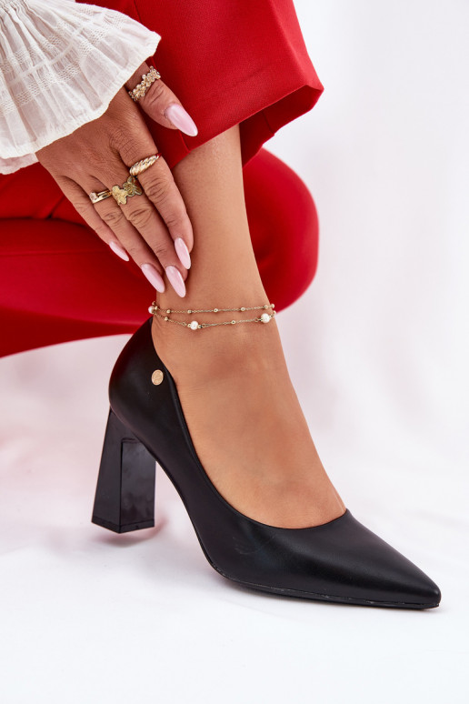 Elegantní styl Obuv Na Słupkowym Obcasie Vinceza 62221 Černé Elegantní styl Obuv Na Słupkowym Obcasie Vinceza 62221 Černé