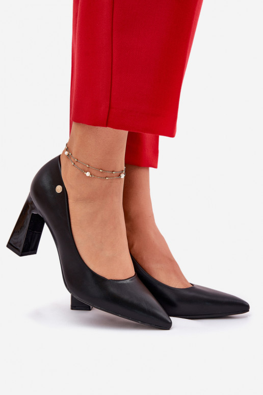Elegantní styl Obuv Na Słupkowym Obcasie Vinceza 62221 Černé Elegantní styl Obuv Na Słupkowym Obcasie Vinceza 62221 Černé