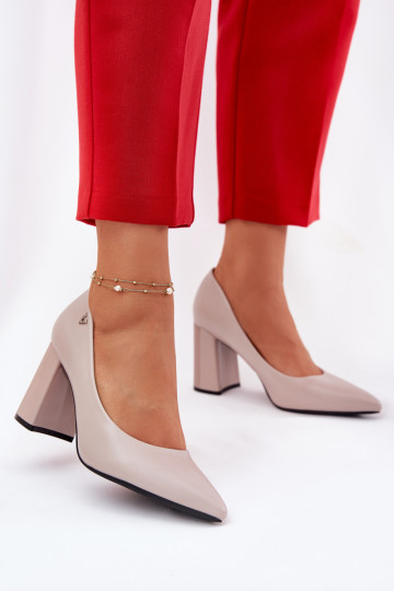 Elegantní styl Obuv s podpatky Vinceza 62220 šedá