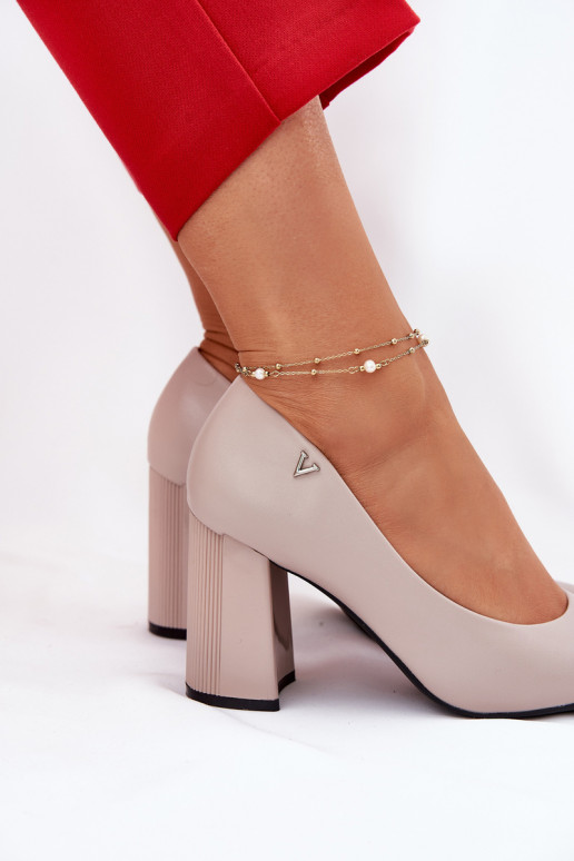 Elegantní styl Obuv s podpatky Vinceza 62220 šedá Elegantní styl Obuv s podpatky Vinceza 62220 šedá