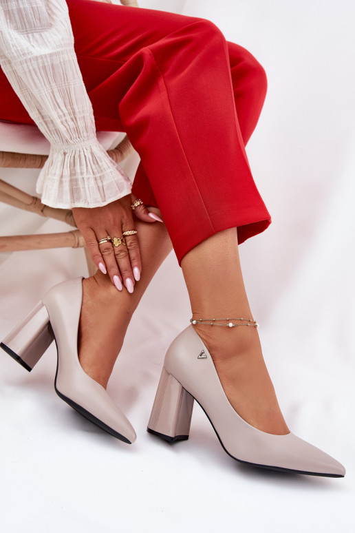 Elegantní styl Obuv s podpatky Vinceza 62220 šedá Elegantní styl Obuv s podpatky Vinceza 62220 šedá