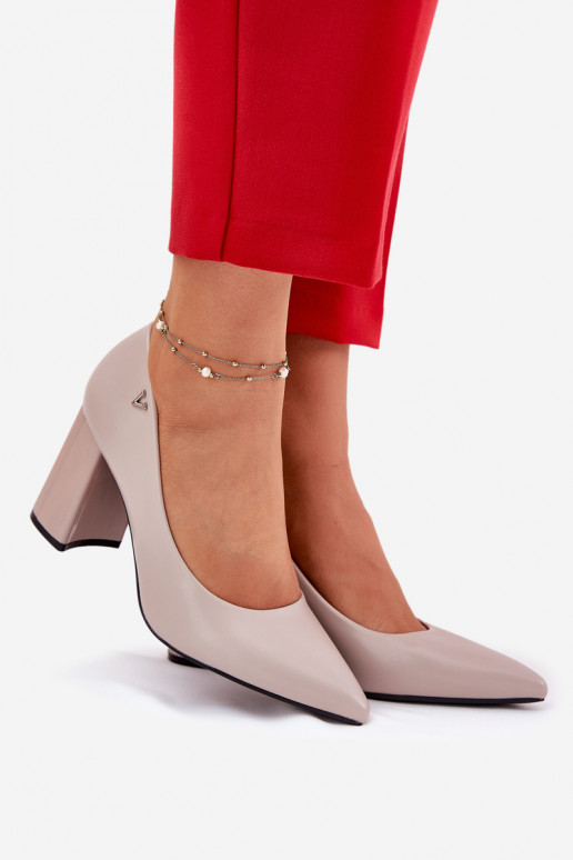 Elegantní styl Obuv s podpatky Vinceza 62220 šedá Elegantní styl Obuv s podpatky Vinceza 62220 šedá