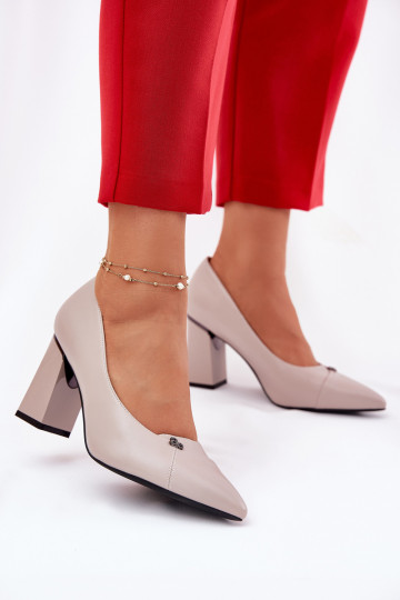 Obuv s podpatky Elegantní styl Vinceza 62224 šedá