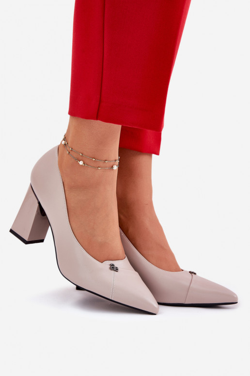 Obuv s podpatky Elegantní styl Vinceza 62224 šedá Obuv s podpatky Elegantní styl Vinceza 62224 šedá