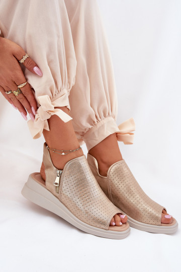 Dámské sandály  zlaté barvy Mevinette