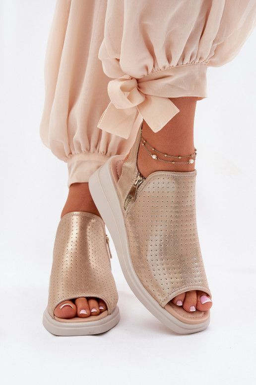 Dámské sandály  zlaté barvy Mevinette Dámské sandály  zlaté barvy Mevinette