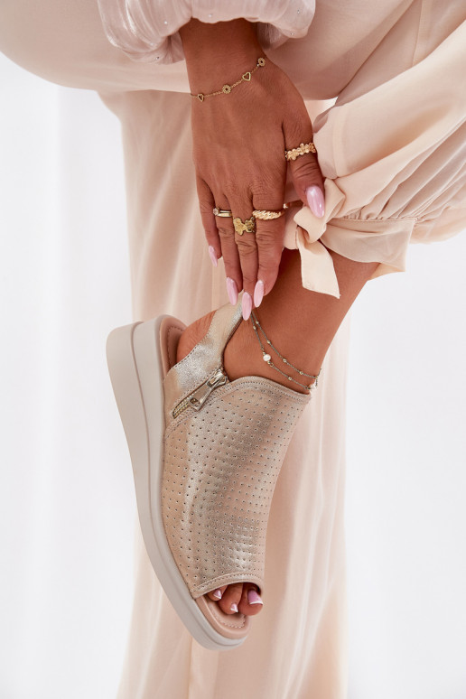 Dámské sandály  zlaté barvy Mevinette Dámské sandály  zlaté barvy Mevinette