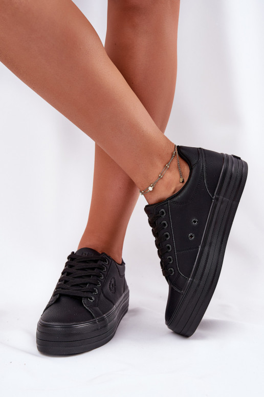 Eko  Ležérní obuv s platformou Big Star RR274299 Černé Eko  Ležérní obuv s platformou Big Star RR274299 Černé