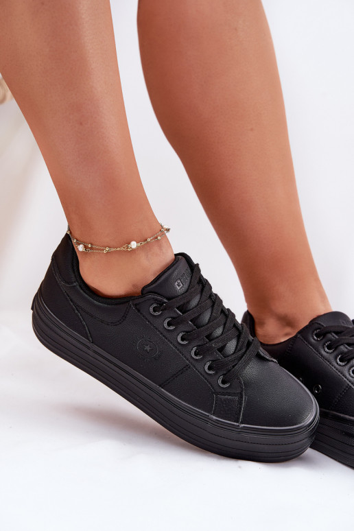 Eko  Ležérní obuv s platformou Big Star RR274299 Černé Eko  Ležérní obuv s platformou Big Star RR274299 Černé