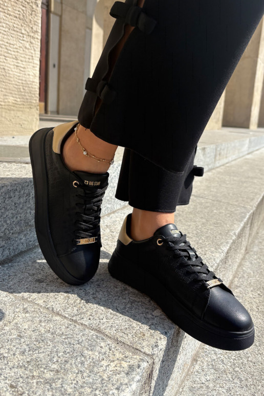 Tenisky  z ekologické kůže Big Star RR274257 Černé Tenisky  z ekologické kůže Big Star RR274257 Černé