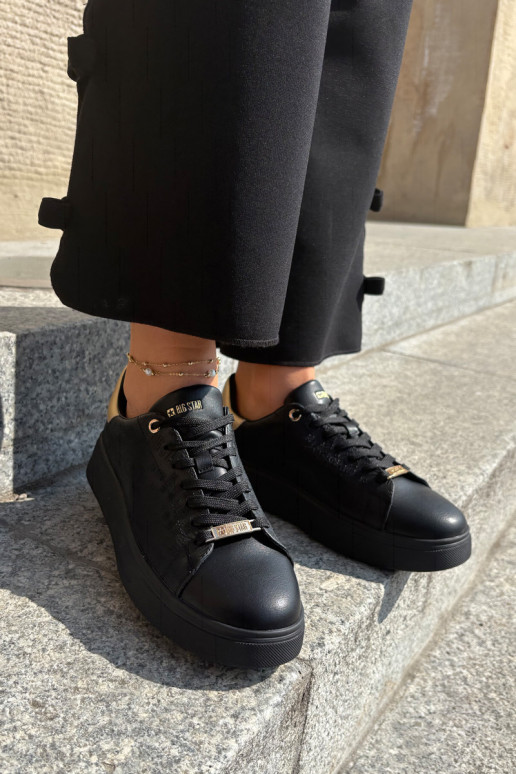 Tenisky  z ekologické kůže Big Star RR274257 Černé Tenisky  z ekologické kůže Big Star RR274257 Černé