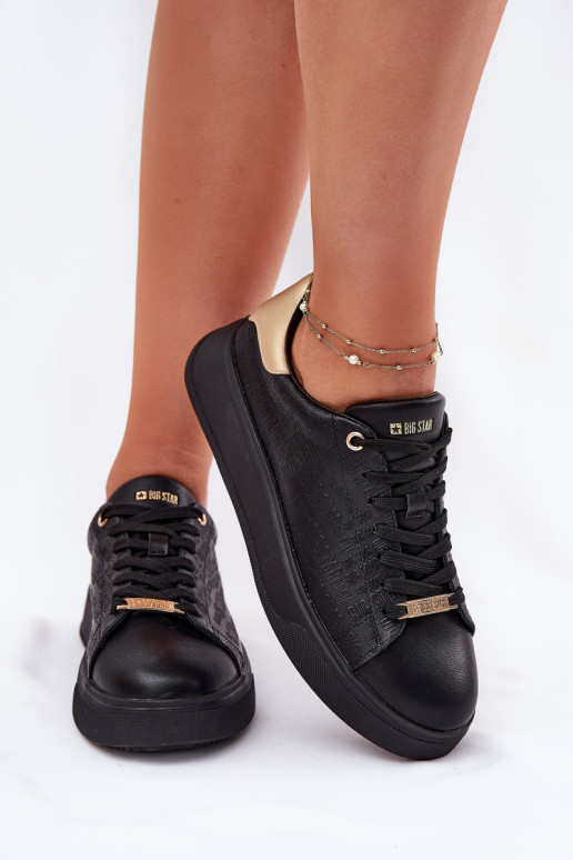 Tenisky  z ekologické kůže Big Star RR274257 Černé Tenisky  z ekologické kůže Big Star RR274257 Černé