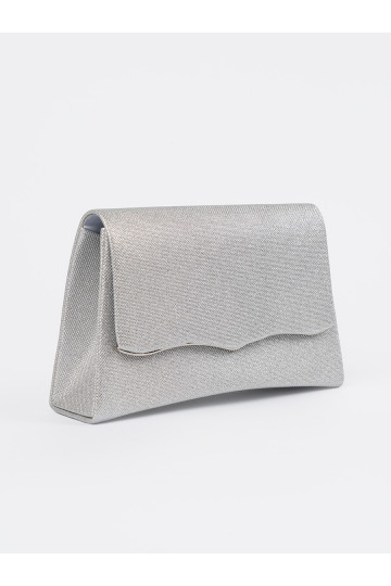 Malá stříbrná barva kabelka s ozdobným řetízkem 2