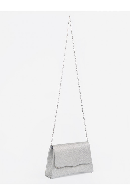 Malá stříbrná barva kabelka s ozdobným řetízkem