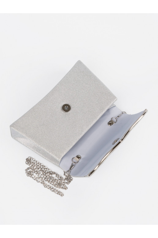 Malá stříbrná barva kabelka s ozdobným řetízkem