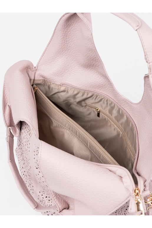 růžová ażurowa Dámská kabelka