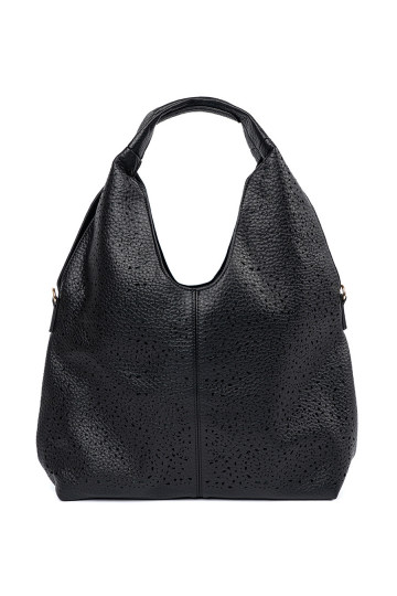 černá ażurowa Dámská kabelka