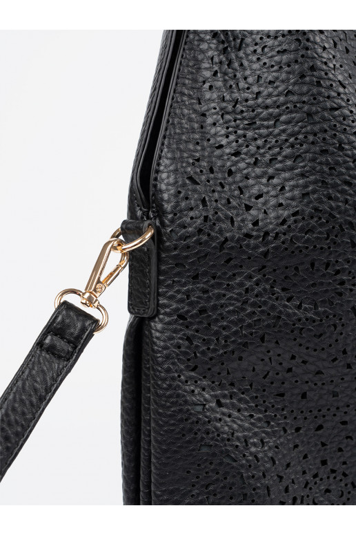 černá ażurowa Dámská kabelka
