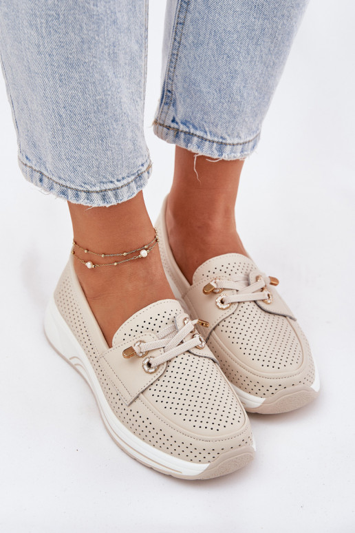 boty  s platformou Artiker 56C2102 béžové  boty  s platformou Artiker 56C2102 béžové