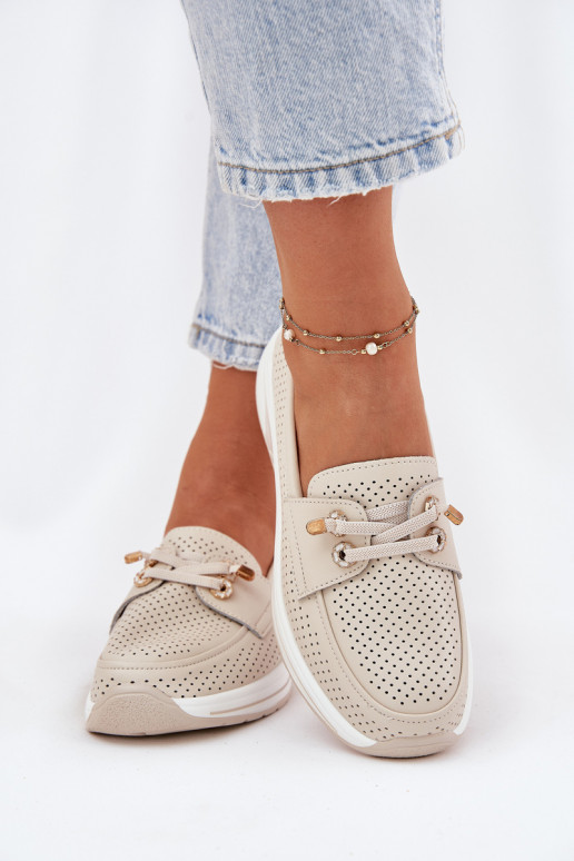 boty  s platformou Artiker 56C2102 béžové  boty  s platformou Artiker 56C2102 béžové